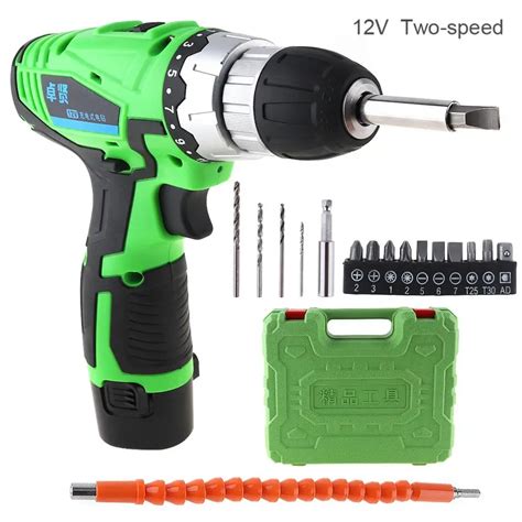 16pcs Set Electric Drill 110 220v Cordless Screwdriver 12v Rechargeable