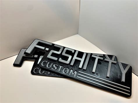 1992 1997 3d Printed Obs Ford F 250 F 2shitty Emblems Pair Etsy