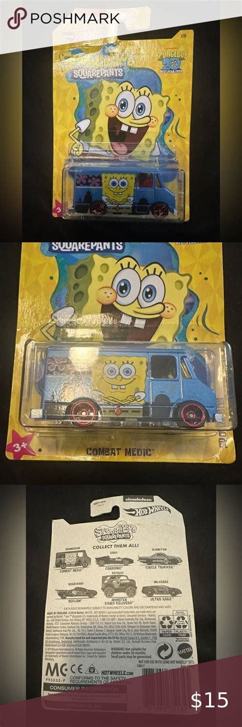 SpongeBob SquarePants Combat Medic Hot Wheels NEW In Spongebob Squarepants Combat Medic