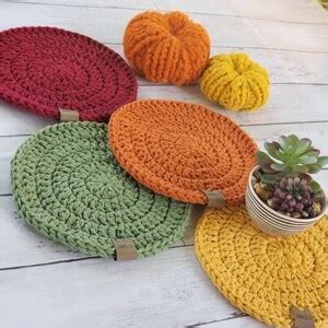 Crochet Hot Pad Crochet Trivet Autumn Decor Crochet Thanksgiving Decor Hot Pad Trivet Hot