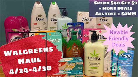 WALGREENS HAUL 4 24 4 30 ALL FREE 4MM NEWBIE FRIENDLY DEALS YouTube