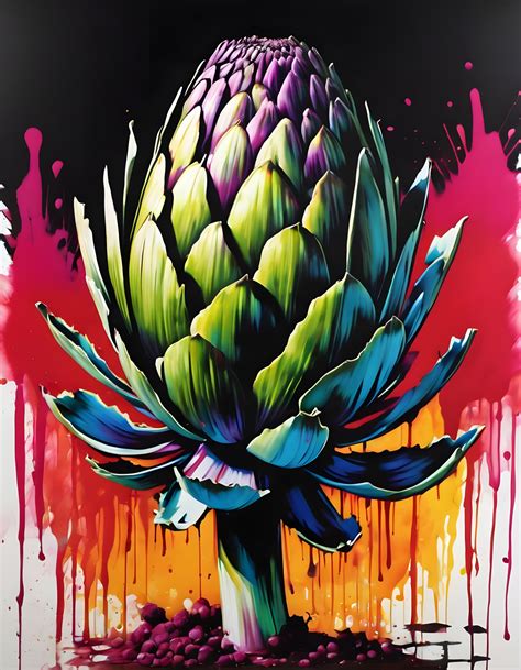 artichoke pop art  stock photo public domain pictures
