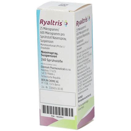 RYALTRIS 25 µg 600 µg Sprühst Nasenspr 240 Spr St 29 g mit dem E