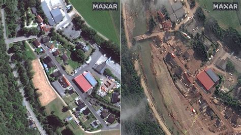 Germany floods: Before and after satellite images show devastation ...