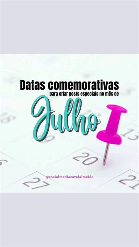 Datas Comemorativas De Julho Personal Care Person Care