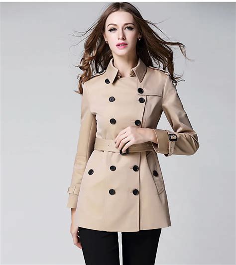 High Quality Brand Design Double Breasted Trench Coat Fashion Slim