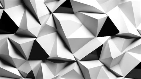 Premium AI Image | white and black polygon background with chaos