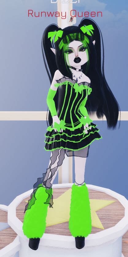 Dress To Impress Neon 90 S Rave Goth Girl Neon Theme Roblox In