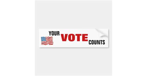 Your Vote Counts Bumper Sticker | Zazzle