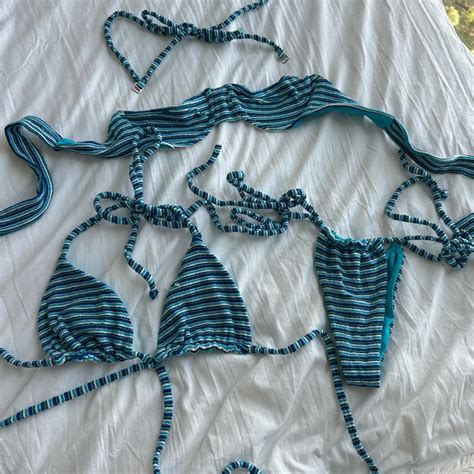 Frankies Bikinis Piece Bikini Set Two Tops One Depop