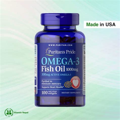 Puritans Pride Omega Fish Oil Mg Mg Active Omega