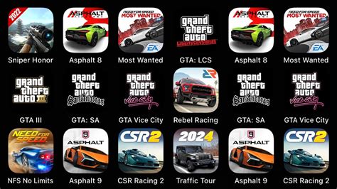 Sniper Honor Asphalt 8 Most Wanted GTA LCS GTA III GTA SA GTA