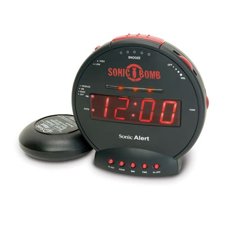 Sonic Bomb Extra Loud Alarm Clock and Bed Shaker | LS&S