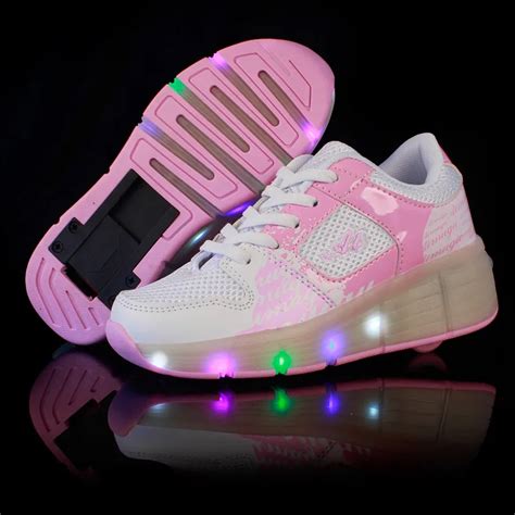 Kids LED Lights Shoes Children Roller Skate Sneakers with Wheels ...