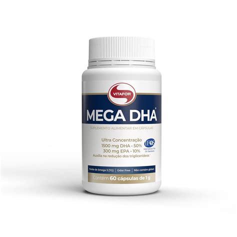 Suplemento MEGA DHA Vitafor 1500mg Dha 300mg Epa Ômega 3 Alta