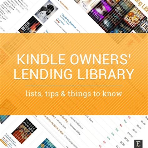 Kindle Owners Lending Library Lists And Tips