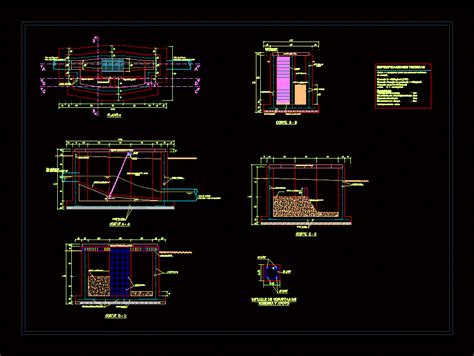 Camara De Rejas Planta De Tratamiento Dxf En Autocad Librer A Cad