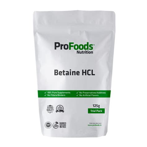Buy Betaine Hydrochloride HCL Powder & Supplements | India