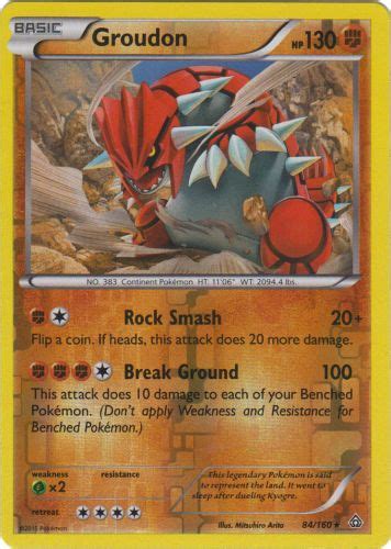 Pok Mon Xy Primal Clash Card Groudon Parallel Reverse Holo Arcade