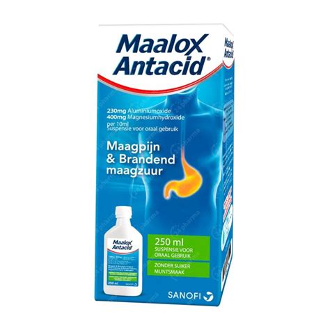 Maalox Antacid Sans Sucre Goût Menthe 230mg400mg Par 10ml De