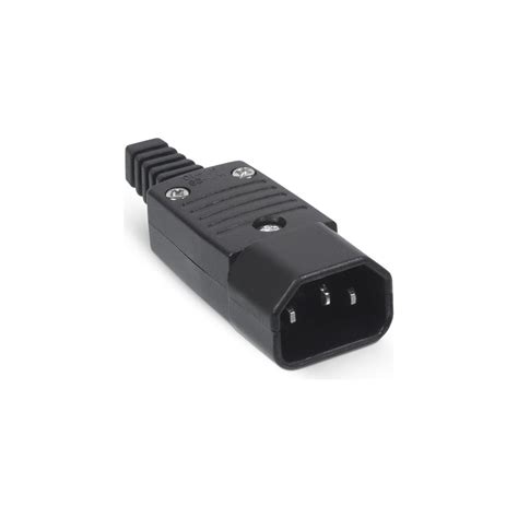 Разборная вилка Cabeus С14 10А, 250 V, черная IEC-320-C14 - выгодная ...