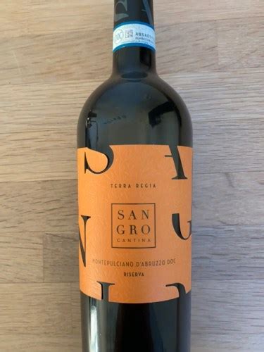 Cantina Sangro Terra Regia Montepulciano D Abruzzo Riserva Vivino Brasil