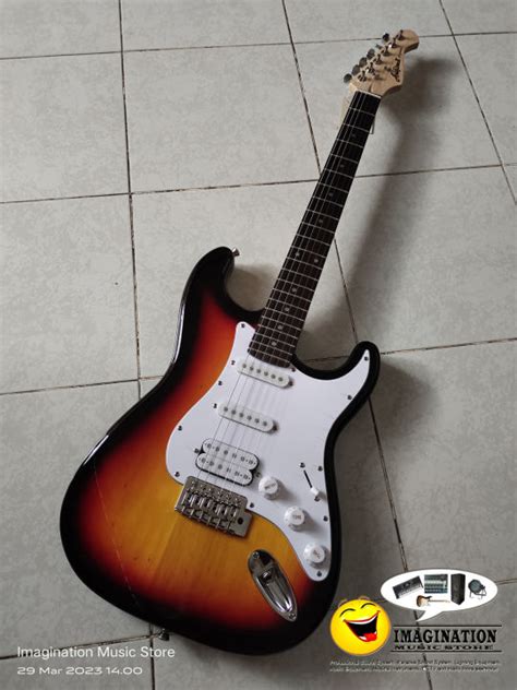 Aria Pro II STG 004 HSS Stratocaster 3 Tone Sunburst Electric Guitar