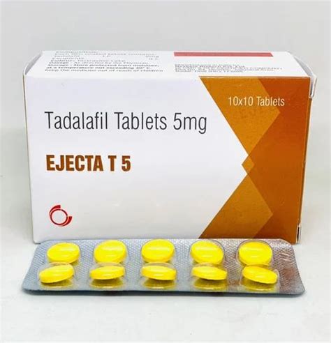 Ejecta T 5 Tadalafil 5 Mg Tablets At ₹ 1750box Pecoss Healthcare