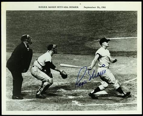 Roger Maris Signed X Hitting Th Home Run