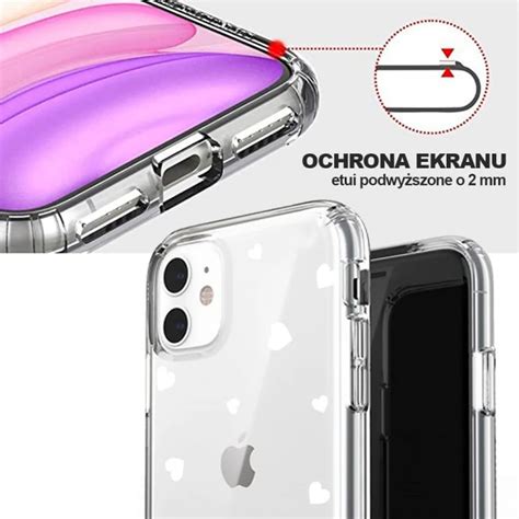 Etui do iPhone 11 przeźroczyste serduszka Etui obudowy iPhone