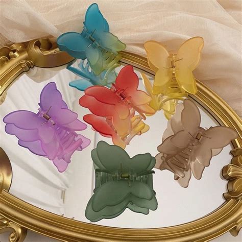 kẹp tóc bướm bướm đủ màu pastel hot trend tạo được nhiều kiểu tóc Shopee Việt Nam