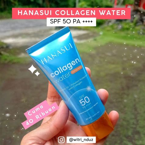 Review Hanasui Collagen Water Sunscreen Spf Pa