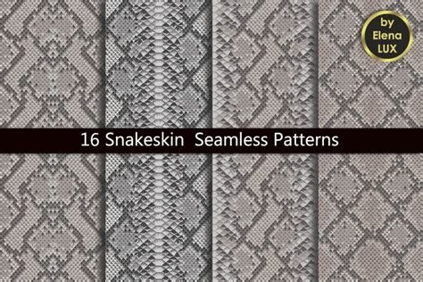 16 Snakeskin Seamless Patterns