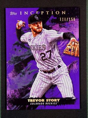 Topps Inception Trevor Story Purple Colorado Rockies Mlb