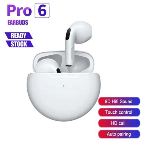 Generic Pro6 TWS Wireless Headphones Bluetooth Earphone Earbuds Bass ...