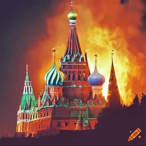 Image Of The Kremlin On Fire