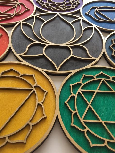 Chakra 7 Chakra Wall Hanging Wall Art Sacred Geometry Wood Etsy