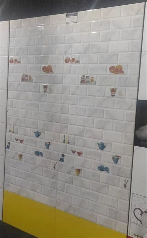 Glossy Ceramic White Printed Kitchen Wall Tiles Size 2x4 Feet600x1200 Mm At Rs 40sq Ft In