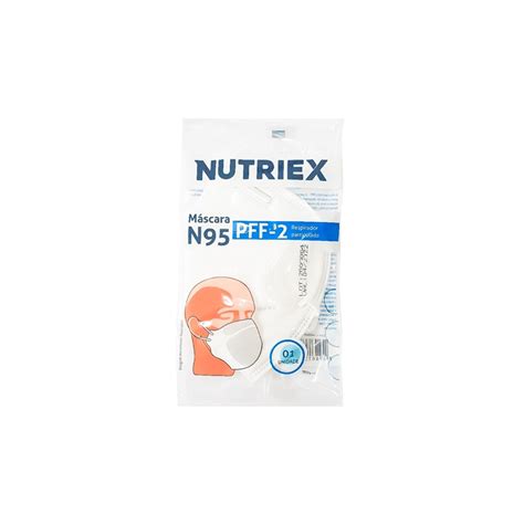 Máscara Descartável N95 PFF2 Nutriex Sem Válvula Embalagem Individual