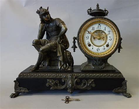 Ansonia Figural Mantel Clock Roman Soldier Mar 27 2014 Klein James In Wa