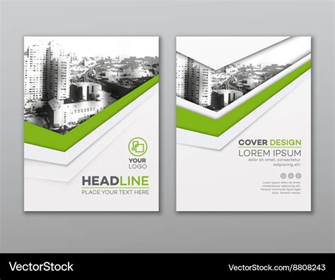 Brochure Flyer Design Template Leaflet Cover Vector Image