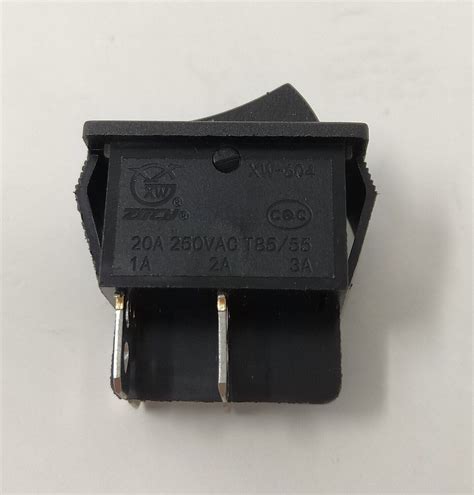 ZGCY XW-604 Black Rocker switch 20A 250V AC T85/55