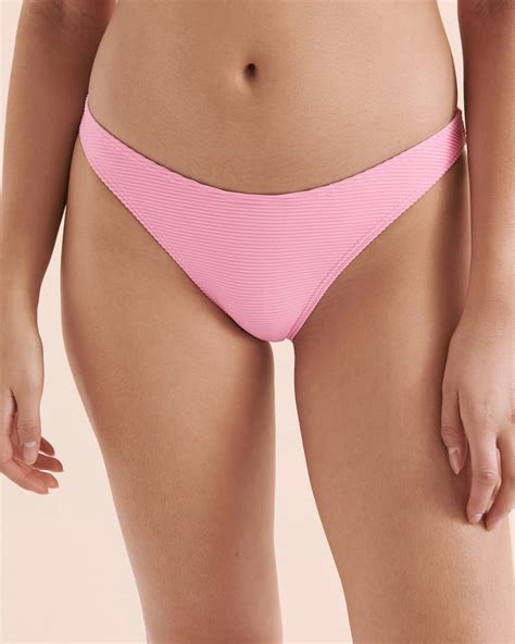 BILLABONG Tanlines Hike High Leg Brazilian Bikini Bottom Pink Dream