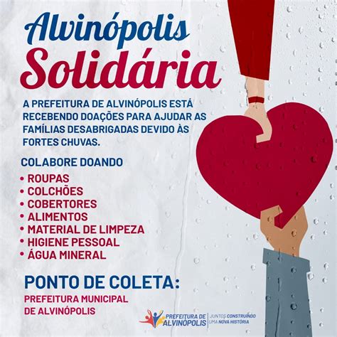 Campanha Corrente Do Bem Ajuda A Cidade De Alvin Polis Afbdmg