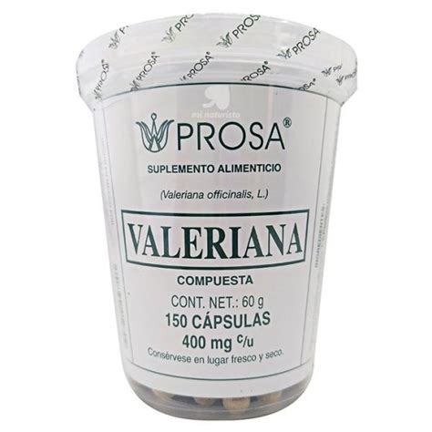 Valeriana Capsulas Prosa Mi Naturista Mayoreo