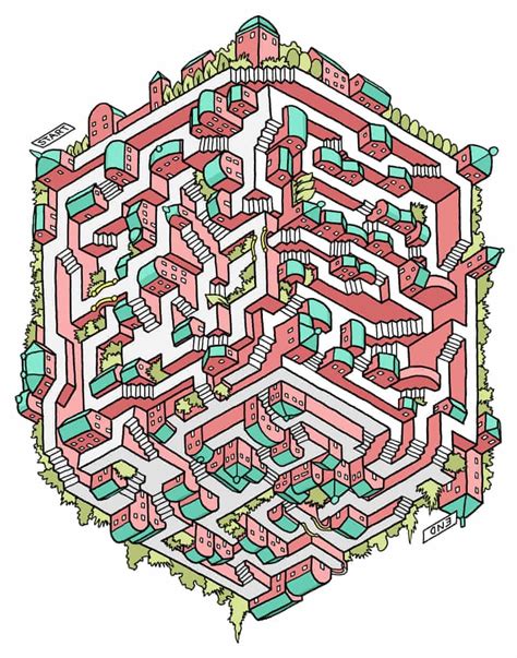 Amazing Mazes Cities Become Graphic Puzzles In Pictures Maze