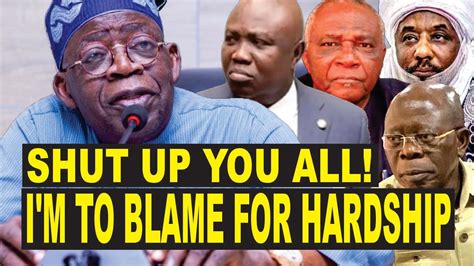 Tinubu Makes U Turn Accepts He S To Blame For Hardship Why Binance