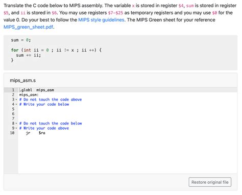 Solved Translate The C Code Below To MIPS Assembly The Chegg