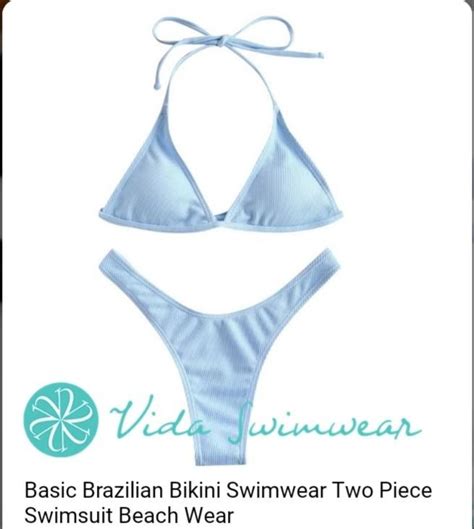 Vida Swimwear Sky Blue Bikini Set Women S Fashion Swimwear Bikinis