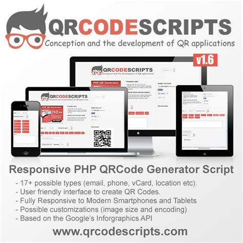 The Most Advanced Php Qr Code Generator Script In The World Just Got 100 Fully Responsive And